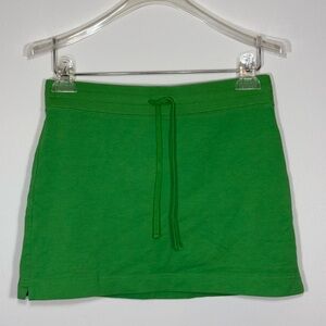 Vintage Y2K Express Vibrant Green Cotton Mini Skirt Comfortable and Cute Size S